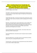 NHA - Certified Electronic Health Record Specialist &lpar;CEHRS&rpar; Study Guide AVTEC with Complete Solutions Latest Update