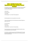 NHA - CEHRS Practice Test Questions with 100&percnt; Verified Correct Answers