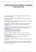 NCLEX-PN Exam 2025 &vert; Verified Questions with Correct Answers & Rationales A&plus;