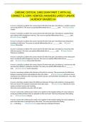 CARDIAC CRITICAL CARE EXAM PART 1 WITH ALL CORRECT & 100&percnt; VERIFIED ANSWERS&vert;LATEST UPDATE &vert;ALREADY GRADED A&plus;