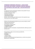 VETERINARY EMERGENCY SPECIALIST &ndash; ACVECC EXAM  QUESTIONS AND CORRECT ANSWERS &lpar;VERIFIED ANSWERS&rpar;  PLUS RATIONALES 2025&vert;2026 Q&A &vert; INSTANTDOWNLOAD  PDF 
