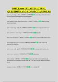 DMT Exam UPDATED ACTUAL  QUESTIONS AND CORRECT ANSWERS