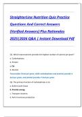 Compilation Bundle for StraighterLine Nutrition Final Practice Exams Questions And Correct Answers &lpar;Verified Answers&rpar; Plus Rationales 2025&vert;2026 Q&A &vert; Instant Download Pdf