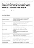 Globus Exam 1 comprehensive questions and verified answers ACTUAL EXAM 2025 TEST&excl;&excl; Graded A&plus; &vert; 2025&vert;2026 EXAM UPDATE