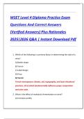 Compilation Bundle for WSET Level 1 - 4 Practice Exams Questions And Correct Answers &lpar;Verified Answers&rpar; Plus Rationales 2025&vert;2026 Q&A &vert; Instant Download Pdf
