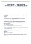 Ambulatory Care Nursing Certification Review & Practice Questions