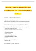 Nagelhout Chapter 15Machine Anesthetics Exam Questions And Answers Latest Update Graded A&plus;