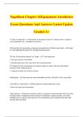 Nagelhout Chapter 16Equipment Anesthetics Exam Questions And Answers Latest Update Graded A&plus;