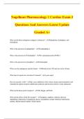 Nagelhout Pharmacology 1 Cardiac Exam 3 Questions And Answers Latest Update Graded A&plus;