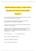 Nagelhout Pharmacology 1 Cardiac Exam 3 Questions And Answers Latest Update Graded A&plus;
