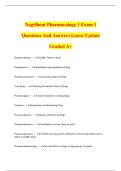 Nagelhout Pharmacology 1 Exam 1 Questions And Answers Latest Update Graded A&plus;