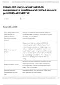 Ontario OIT study Manual Test EXAM comprehensive questions and verified answers&vert; get it 100&percnt; ACCURATE&excl;&excl;
