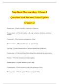 Nagelhout Pharmacology 1 Exam 3 Questions And Answers Latest Update Graded A&plus;