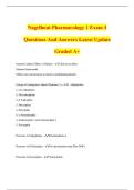 Nagelhout Pharmacology 1 Exam 3 Questions And Answers Latest Update Graded A&plus;