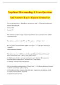 Nagelhout Pharmacology 1 Exam Questions And Answers Latest Update Graded A&plus;