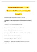 Nagelhout Pharmacology 2 Exam 1 Questions And Answers Latest Update Graded A&plus;