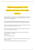 Nagelhout Pharmacology 2 Exam 2 Questions And Answers Latest Update Graded A&plus;