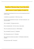 Nagelhout Pharmacology Exam Questions And Answers Latest Update Graded A&plus;