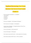 Nagelhout Pharmacology Test 3 Exam Questions And Answers Latest Update Graded A&plus;
