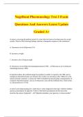 Nagelhout Pharmacology Test 3 Exam Questions And Answers Latest Update Graded A&plus;