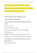 Becoming a Teacher 2025 &ndash; Accurate Questions and Verified Correct Solutions with Rationale &vert;&vert; 100&percnt; Guaranteed Pass <Latest Version>