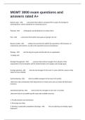 MGMT 3000 exam questions and answers rated A&plus;