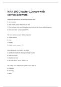 NAA 100 Chapter 11 exam with correct answers