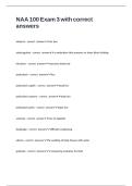 NAA 100 Exam 3 with correct answers