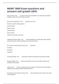 MGMT 3000 Exam questions and answers well graded 100