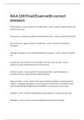 NAA 100 Final Exam with correct answers 