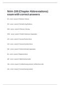 NAA-100 &lpar;Chapter Abbreviations&rpar; exam with correct answers