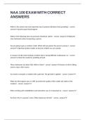 NAA 100 EXAM WITH CORRECT ANSWERS