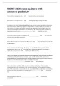 MGMT 3000 exam quizzes with answers graded A&plus;