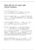 NAA 100 Ch&period; 27 exam with correct answers 