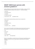 MGMT 3000 Exam quizzes with answers graded A&plus;