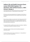 Indiana Life and Health Insurance Exam &lpar;Latest 2025&sol;2026 Update&rpar; 150 Questions with Verified Answers &vert; 100&percnt; Correct &vert; Grade A&period;
