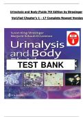 Full Test Bank &ndash; Urinalysis and Body Fluids&comma; 7th Edition by Strasinger &lpar;Chapters 1&ndash;17&rpar;