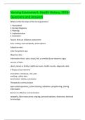 Nursing Assessment&comma; Health History&comma; SDOH  Questions and Answers 