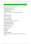 Nursing Burnout Quiz Questions and Answers 
