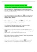Nursing Burnout&colon; Causes&comma; Impact&comma; and  Prevention Strategies Questions and Answers 