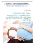 TEST BANK For Essentials of Maternity Newborn and Women&rsquo;s Health Nursing 5th Edition By Susan Ricci &vert; Verified Chapter's 1 - 24 &vert; Complete