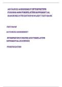 Advanced Assessment 4th Edition by Goolsby &vert; Verified Test Bank for Interpreting Findings & Differential Diagnoses A&plus;Master Advanced Assessment&colon; Interpreting Findings & Differential Diagnoses&comma; 4th Edition with this verified test bank&comma; featuring accurate q