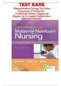 Test Bank for Maternal-Newborn Nursing&colon; Critical Components of Nursing Care &lpar;4th Edition&rpar; &ndash; Connie Durham&comma; Roberta Chapman&comma; Linda Miller ISBN-13 978-1719645737&ndash; Complete Exam Questions and Answers