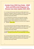 Carolyn Cross V2VE Case Study &ndash; SOAP  Note and Differential Diagnoses for  iHuman Case latest Update 2025-2026 