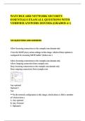 WATCHGUARD NETWORK SECURITY ESSENTIALS EXAM ALL QUESTIONS WITH VERIFIED ANSWERS 2025&sol;2026 &lpar;GRADED A&plus;&rpar;