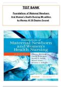 Test Bank Foundations of Maternal-Newborn and Women’s Health Nursing 8th Edition (Murray, 2025) Chapter 1-28 | All Chapters [2025!!!]
