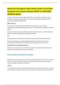 Advanced Life Support &lpar;ALS&rpar; Online Session Final Exam Questions and answers Newest RATED A&plus; 2025&sol;2026 UPDATED NEW&excl;&excl;