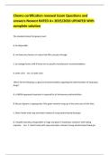 Chemo certification renewal Exam Questions and answers Newest RATED A&plus; 2025&sol;2026 UPDATED With complete solution 