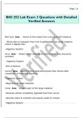 BIO 252 Lab Exam 3 Questions with Detailed  Verified Answers 