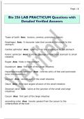 Bio 256 LAB PRACTICUM Questions with  Detailed Verified Answers
